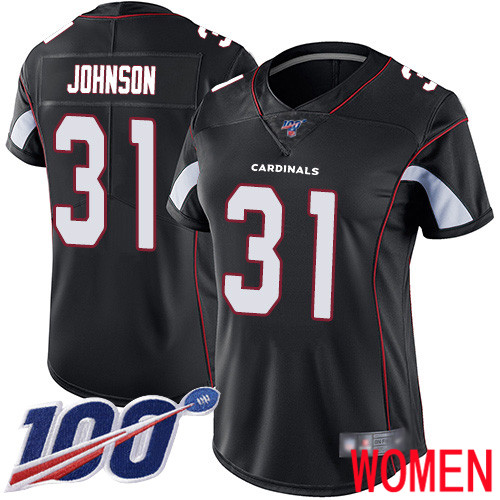 Arizona Cardinals Limited Black Women David Johnson Alternate Jersey NFL Football 31 100th Season Vapor Untouchable